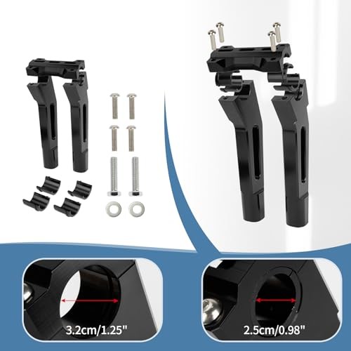 10" Height Motorcycle Handlebar Riser - Motorcycle 1" Pull Back riser for
