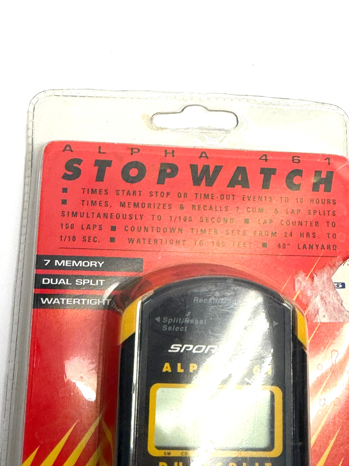 Vintage Sportline Alpha 461 Dual Split Stopwatch Timer 7 Memory Sealed