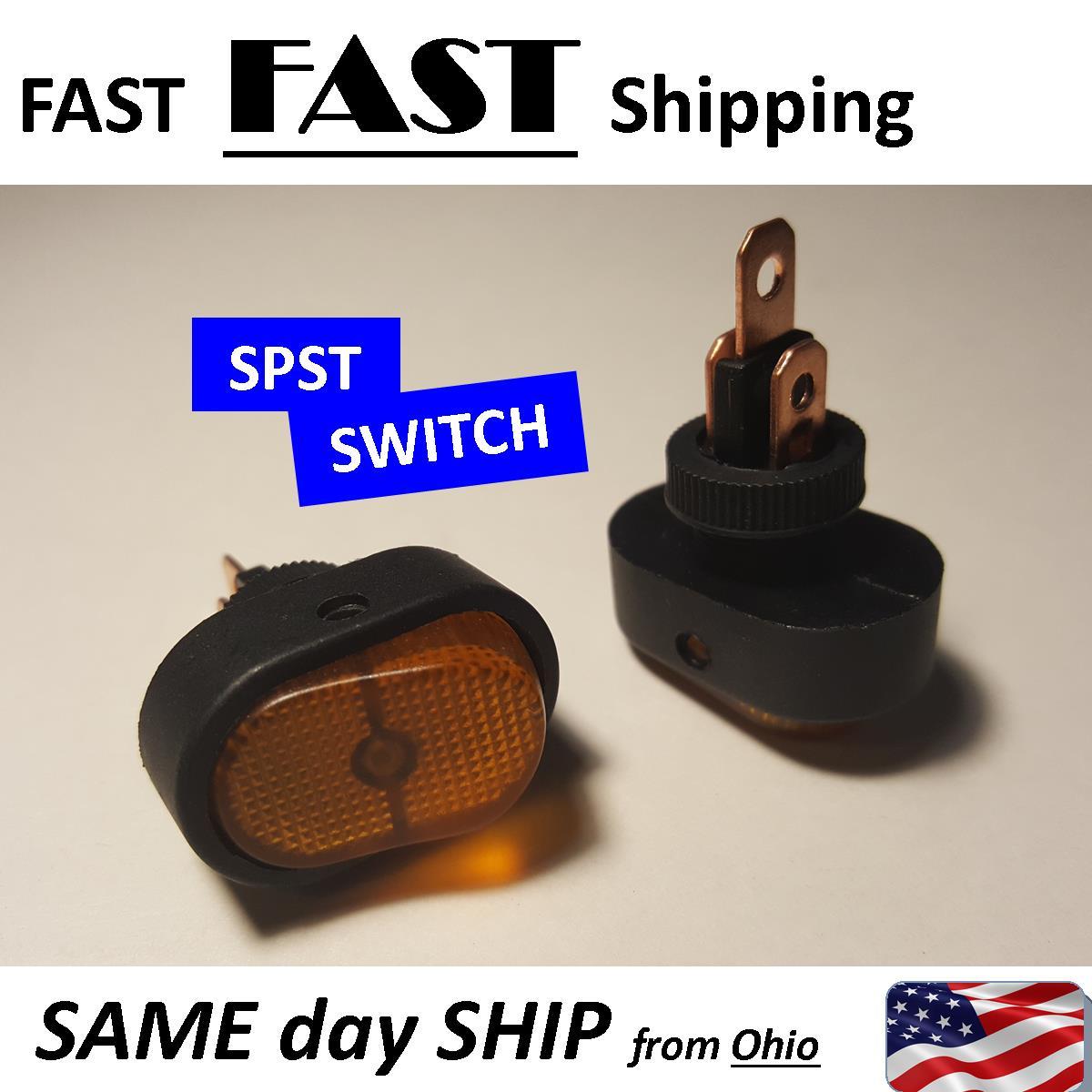 heavy duty orange / amber switch --- 12v DC ---- 30 amp max.