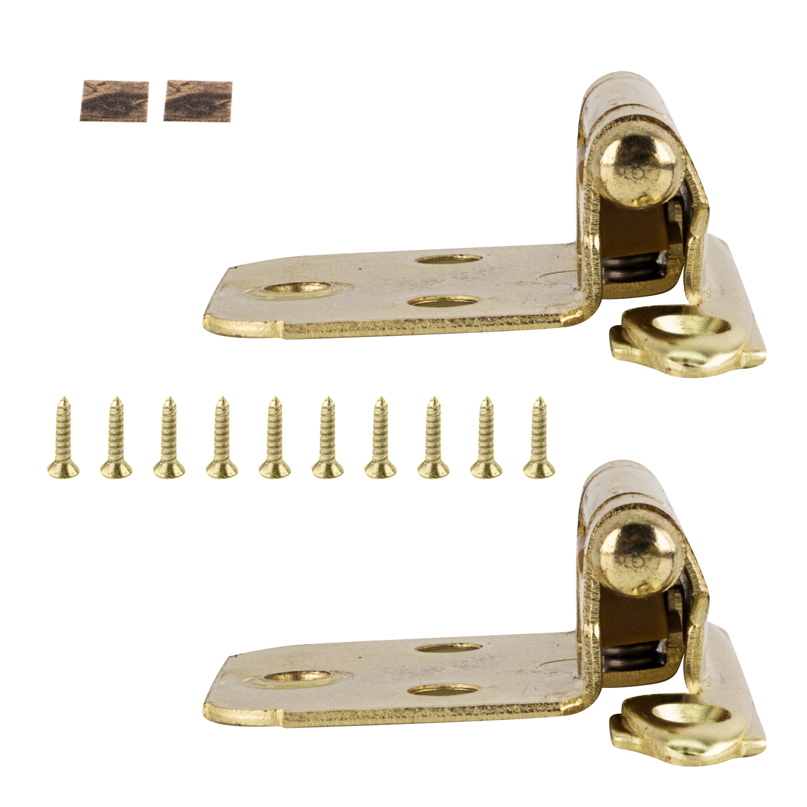 Polished Brass Self-Closing Variable Overlay Flush Cabinet Hinge - pack of 2