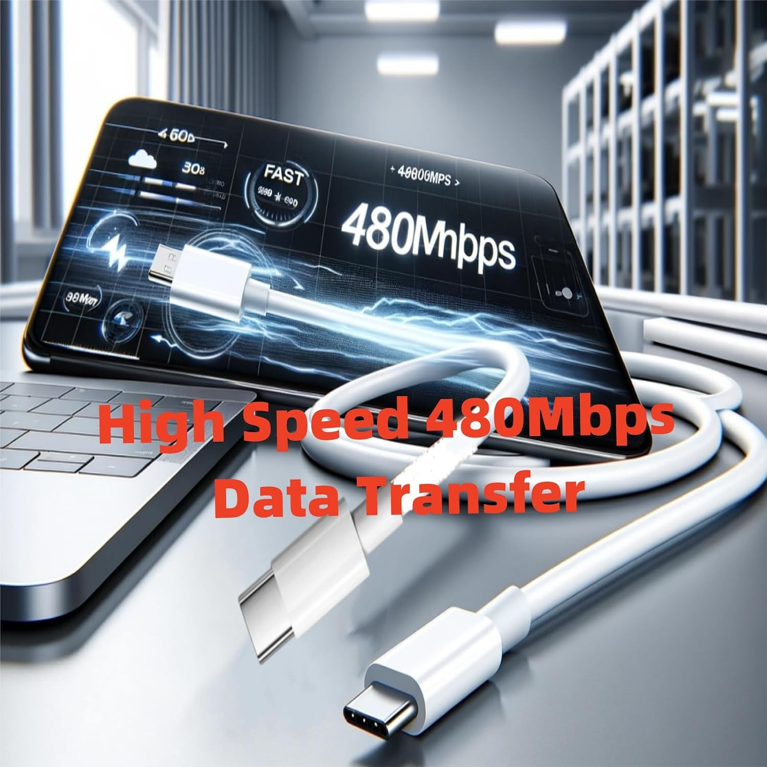 USB C Cable 15Ft,Usb C to USB C Cable 60W Fast Charging 2 Pack, Extra Long Type