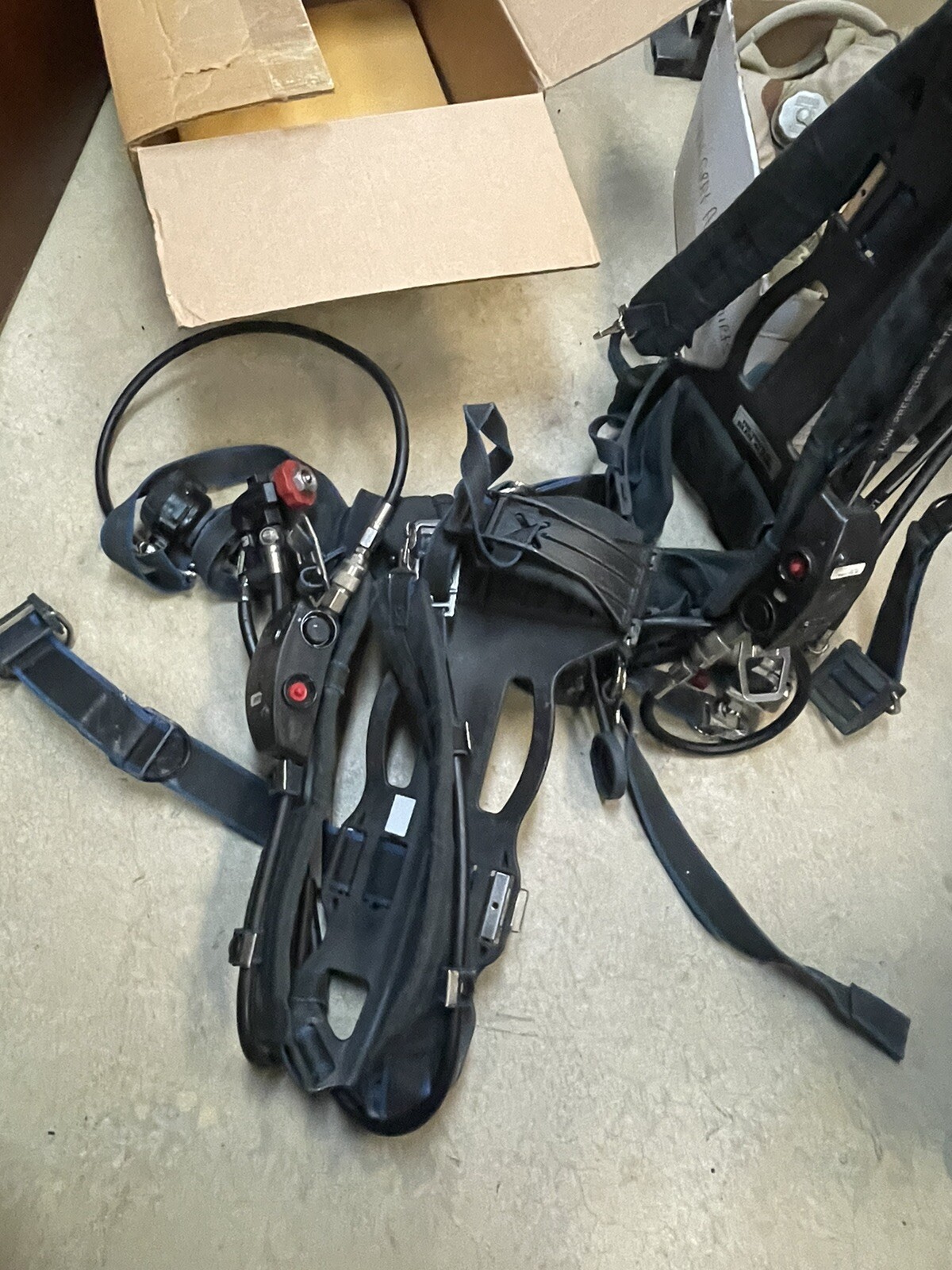 2 Pack of Survivair SCBA With Compass System Gauge Harness Regulator Frame