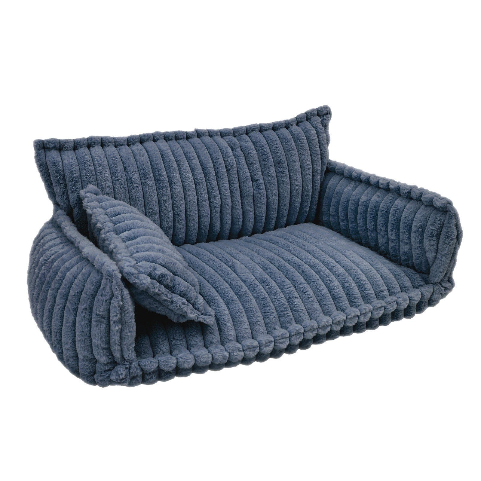 Pet Couch with Removable Washable Cover, Pet Couch Bed for Dog and Cat, Calming