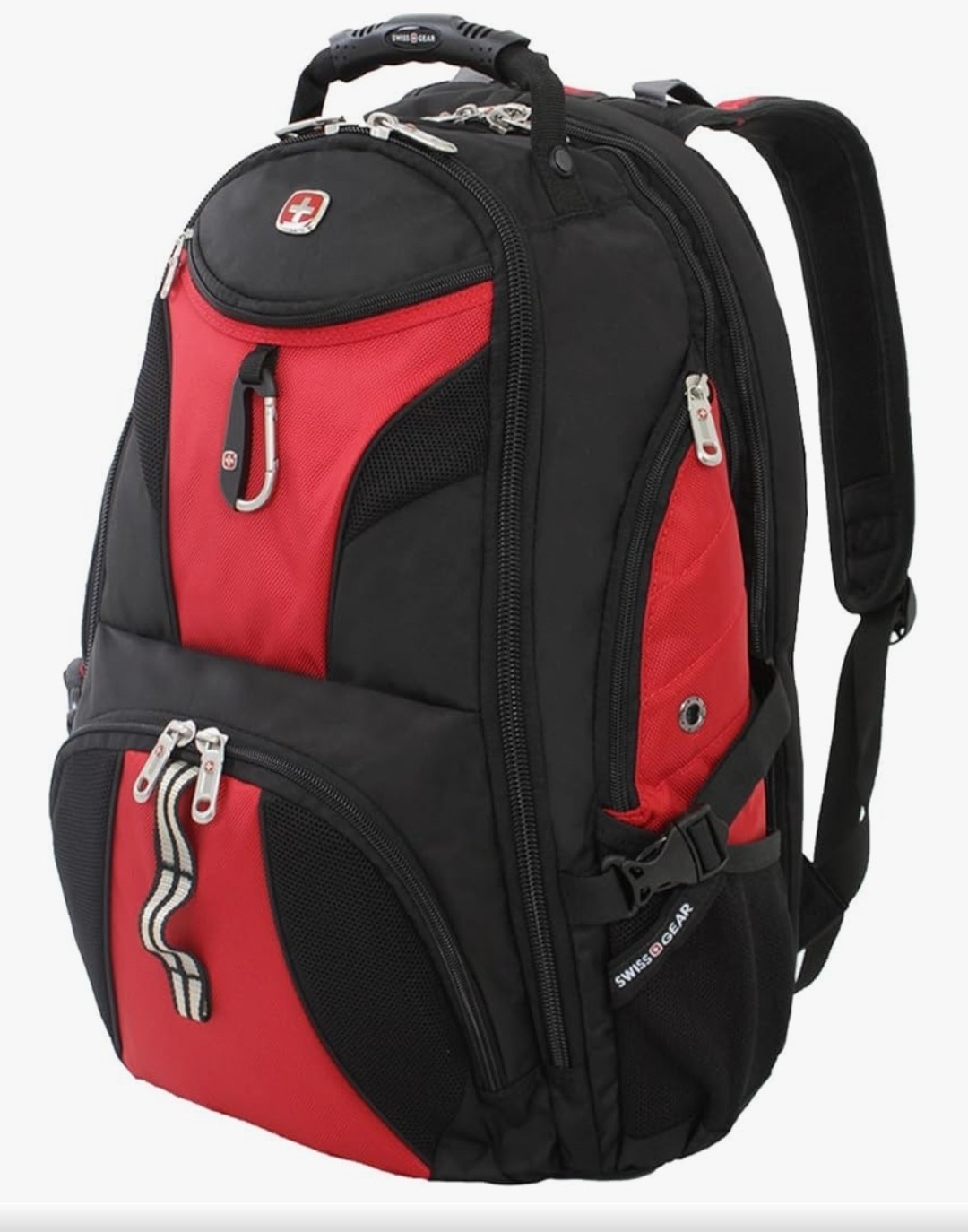 SwissGear 1900 Scansmart TSA 17-Inch Laptop Backpack, Black/Red