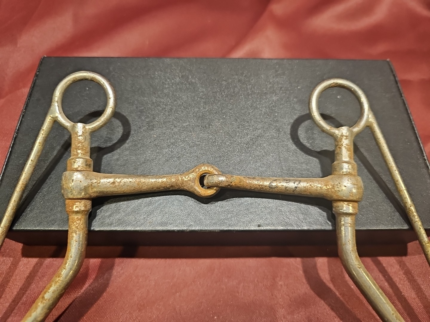 Used Long Shank Snaffle Bit Copper Mouth 5 In