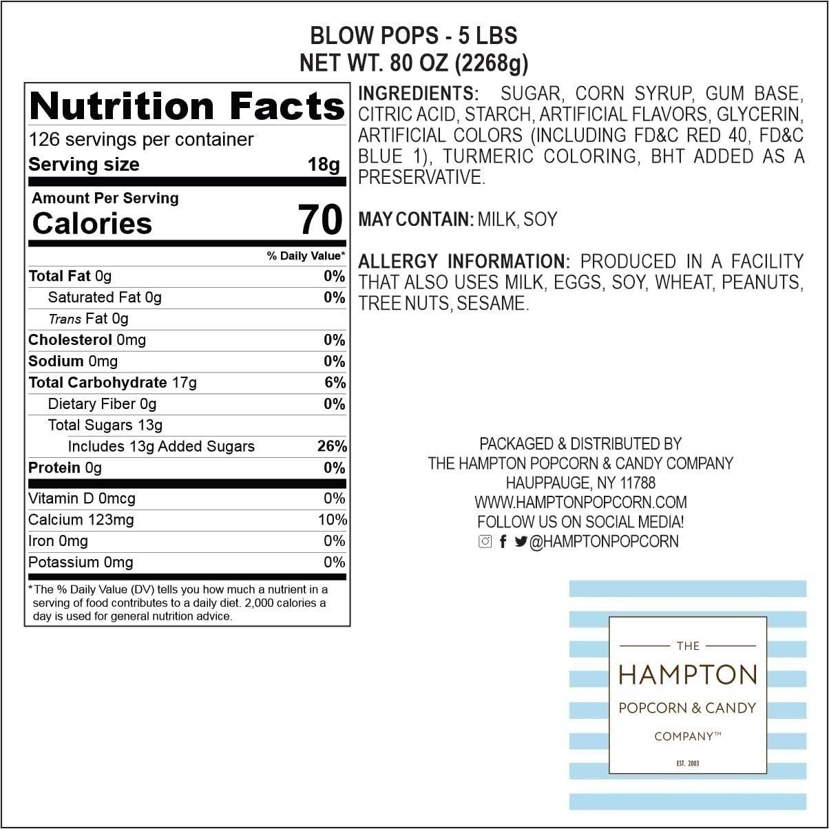 Charms Blow Pops, 3lb Bulk Bag (Approx 68), Assorted Fruit Flavored Bubble...