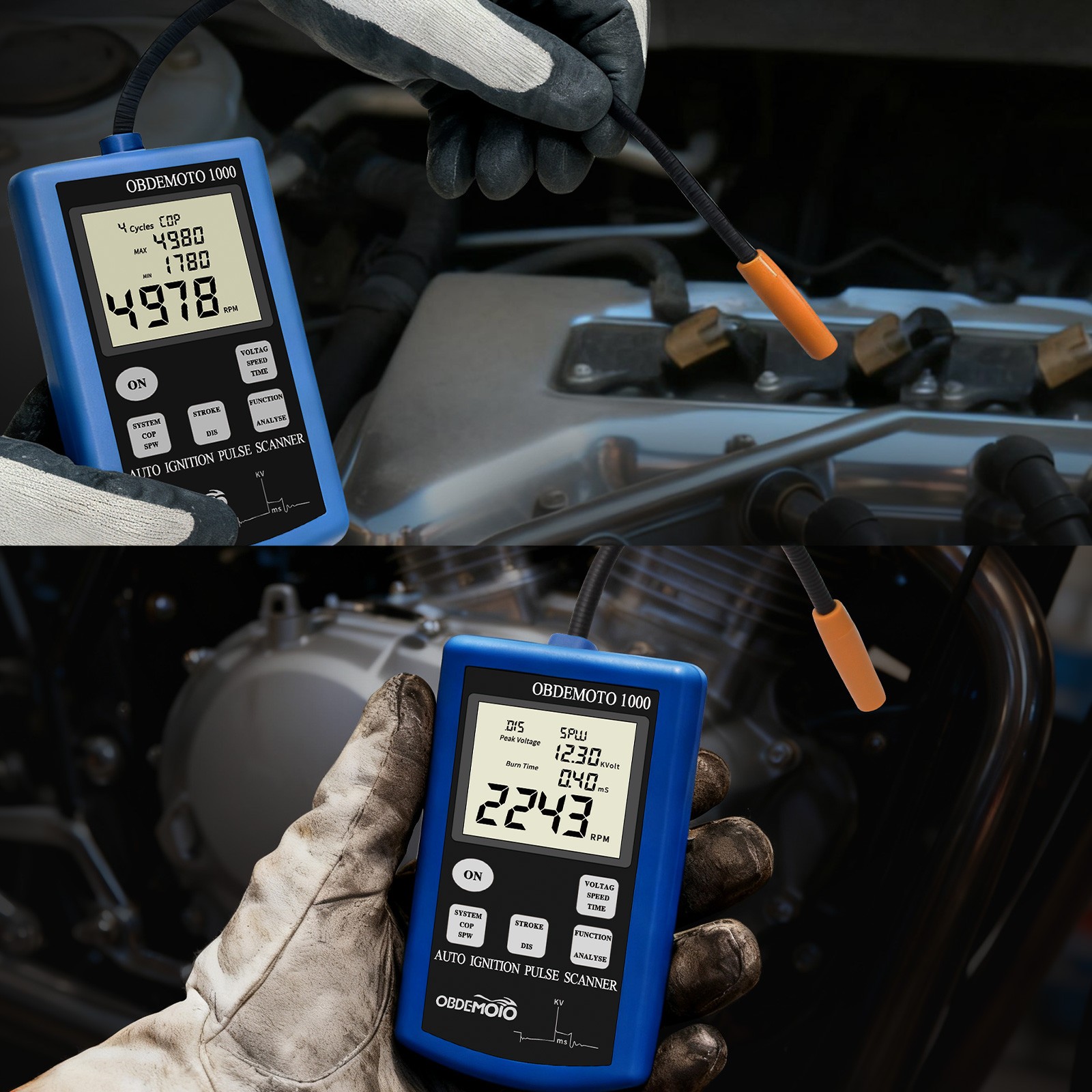 MST-1000 Ignition Coil Test Tool W/Spark KVOLT Calibration Ignition Spark Tester