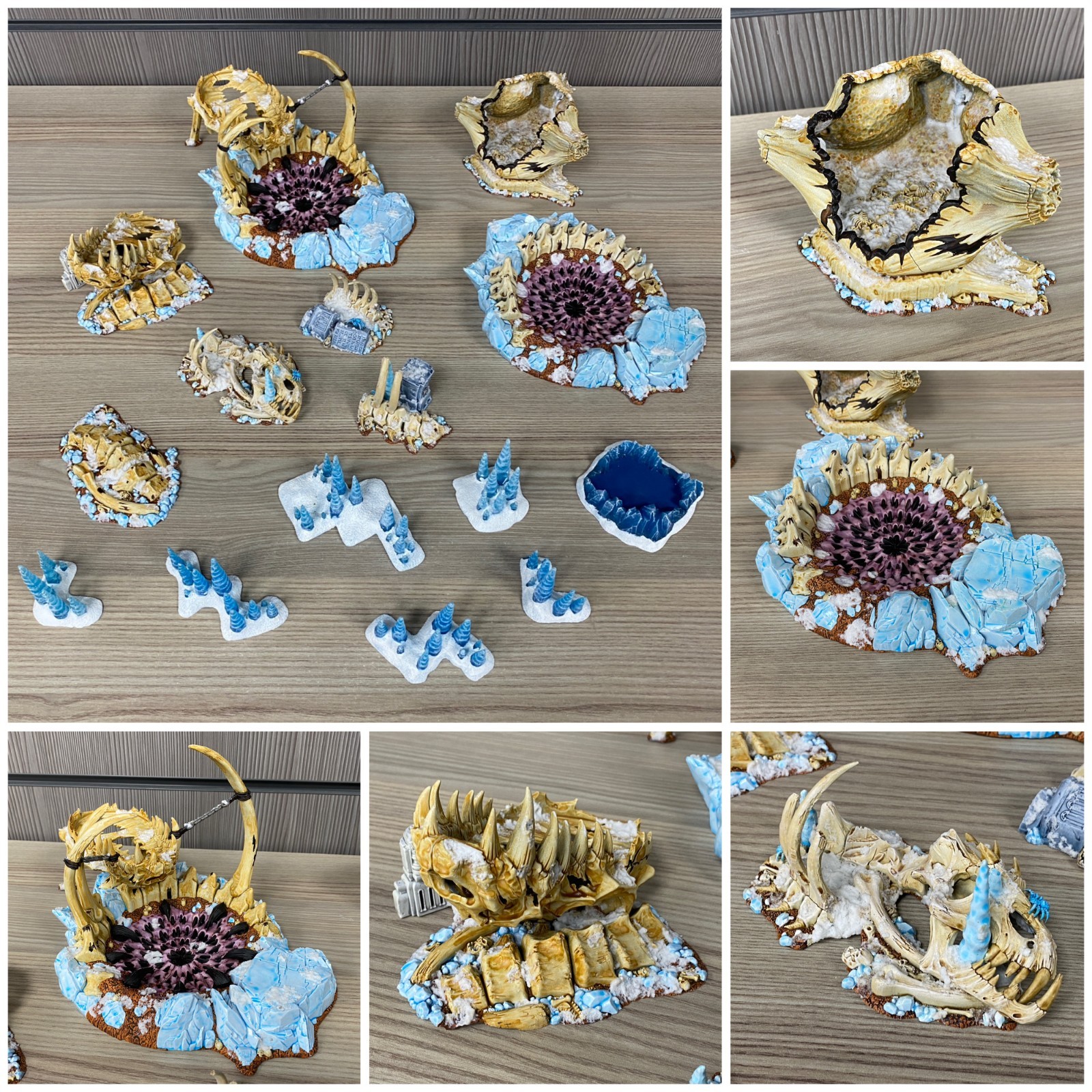 WINTER THEMED PAINTED TERRAIN BUNDLE WARHAMMER AOS FROSTGRAVE FANTASY WARCRY