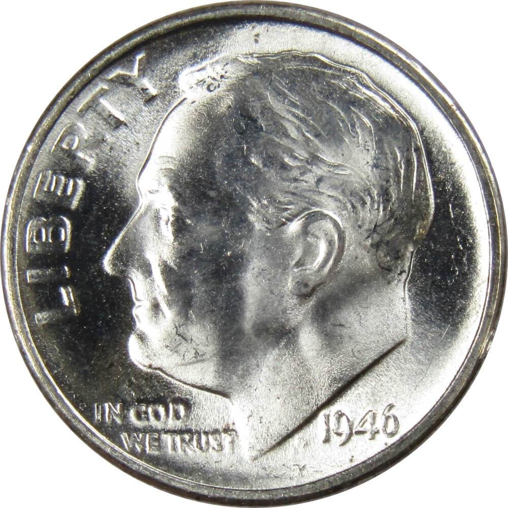 1946 S Roosevelt Silver Dime Uncirculated Mint State 10c Coin