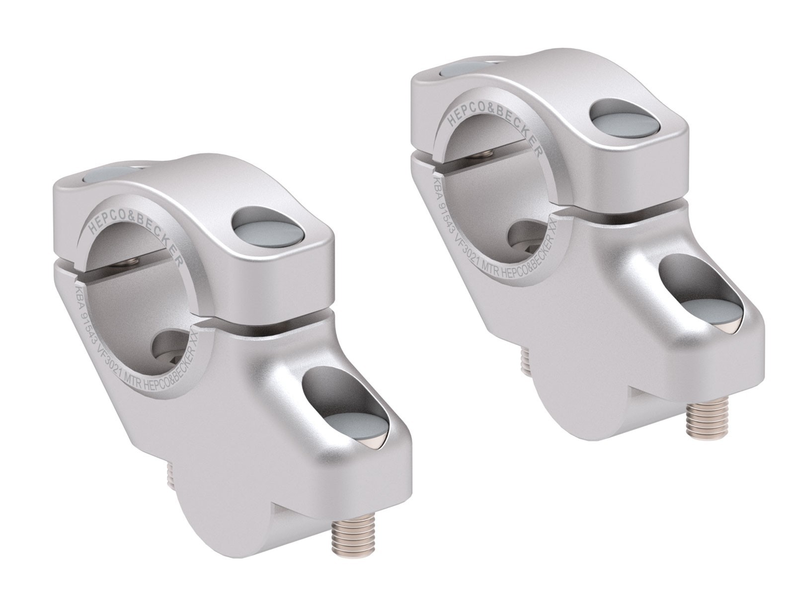 Suzuki SV 1000/S 2003-04 Offset Handlebar Risers 30mm UP,21mm Back-Silver BY H&B