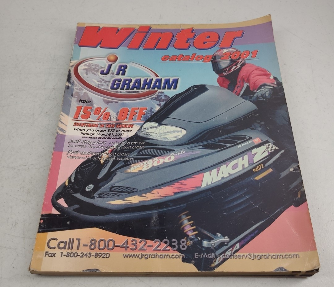 JR Graham Powersports Warehouse 2001 Winter Catalog Vintage Snowmobile Racing