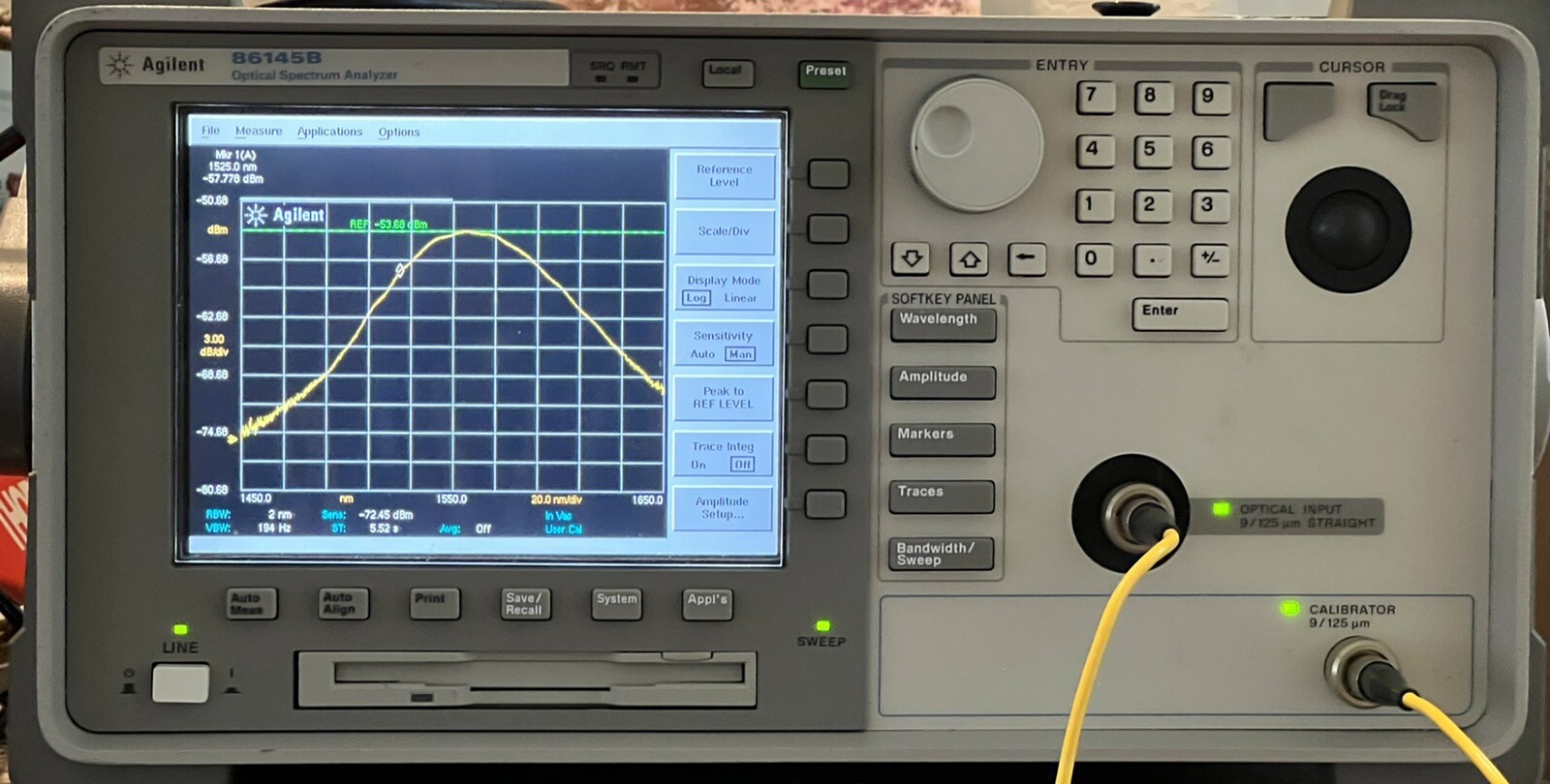 Agilent 86145B -006 US40150415 High Performance Optical Spectrum Analyzer