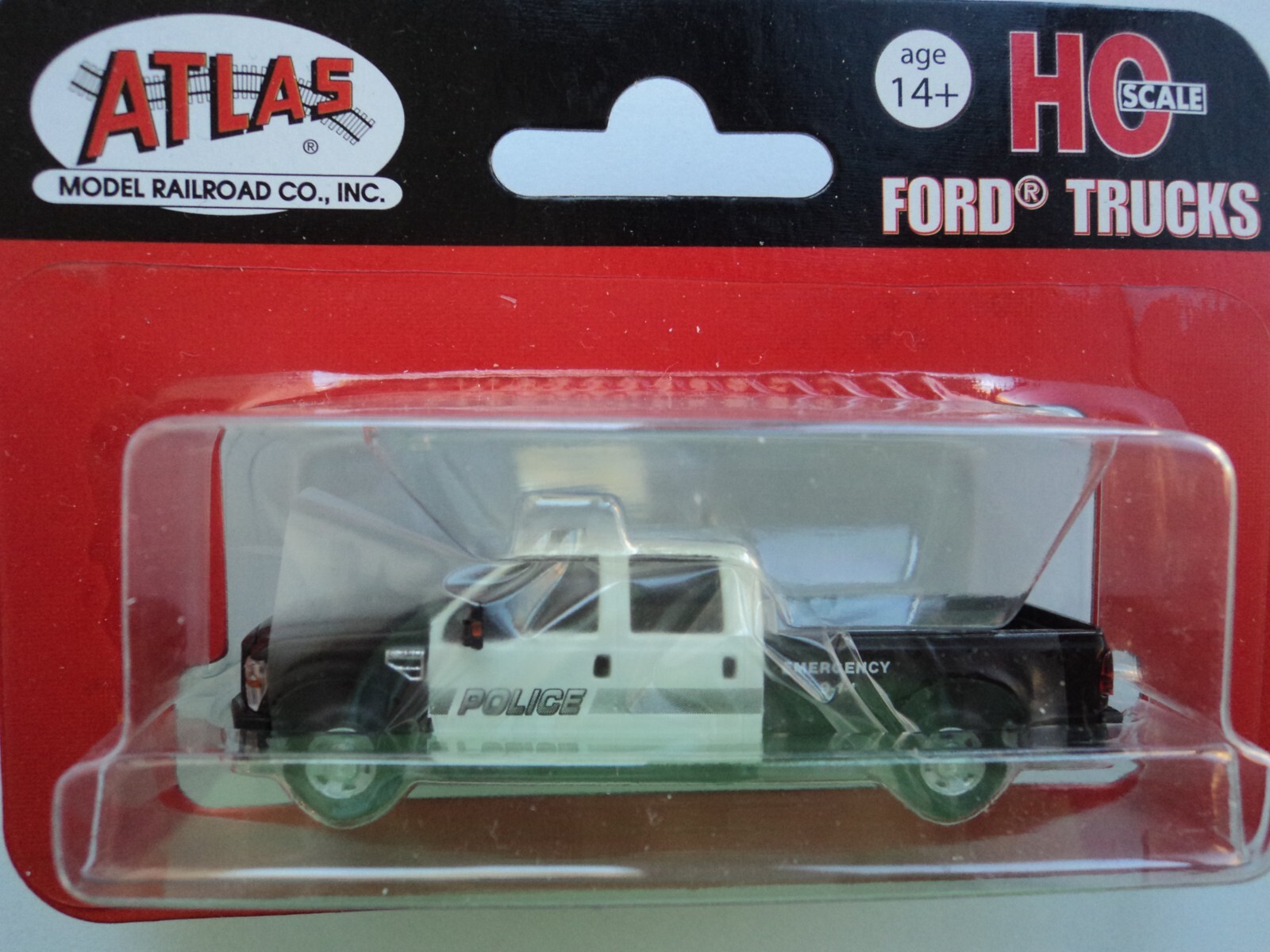 ATLAS   FORD F-350 CREW CAB  PICKUP TRUCK  POLICE  HO  1/87   PLASTIC