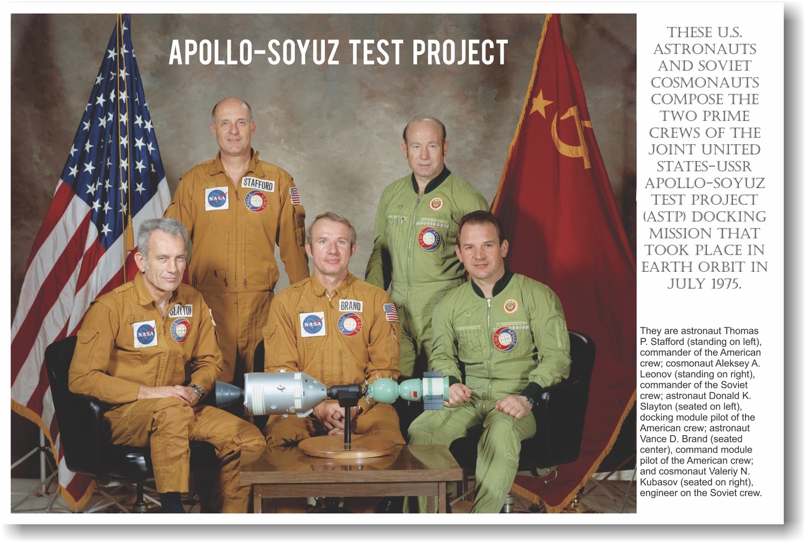 Apollo-Soyuz Test Project - NEW Classroom Astronomy Science Poster