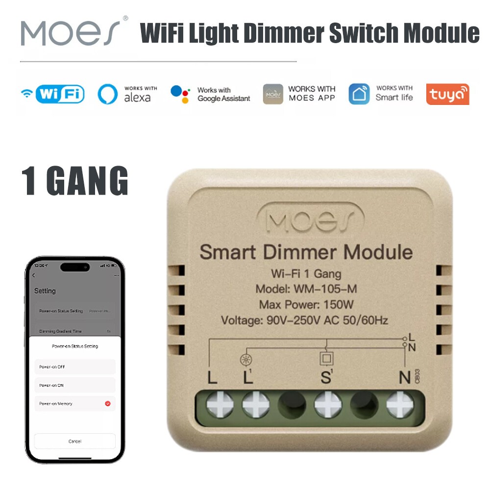 1/20X WiFi Smart Wall Light Dimmer Switch Module 3Way Alexa Google APP Timer