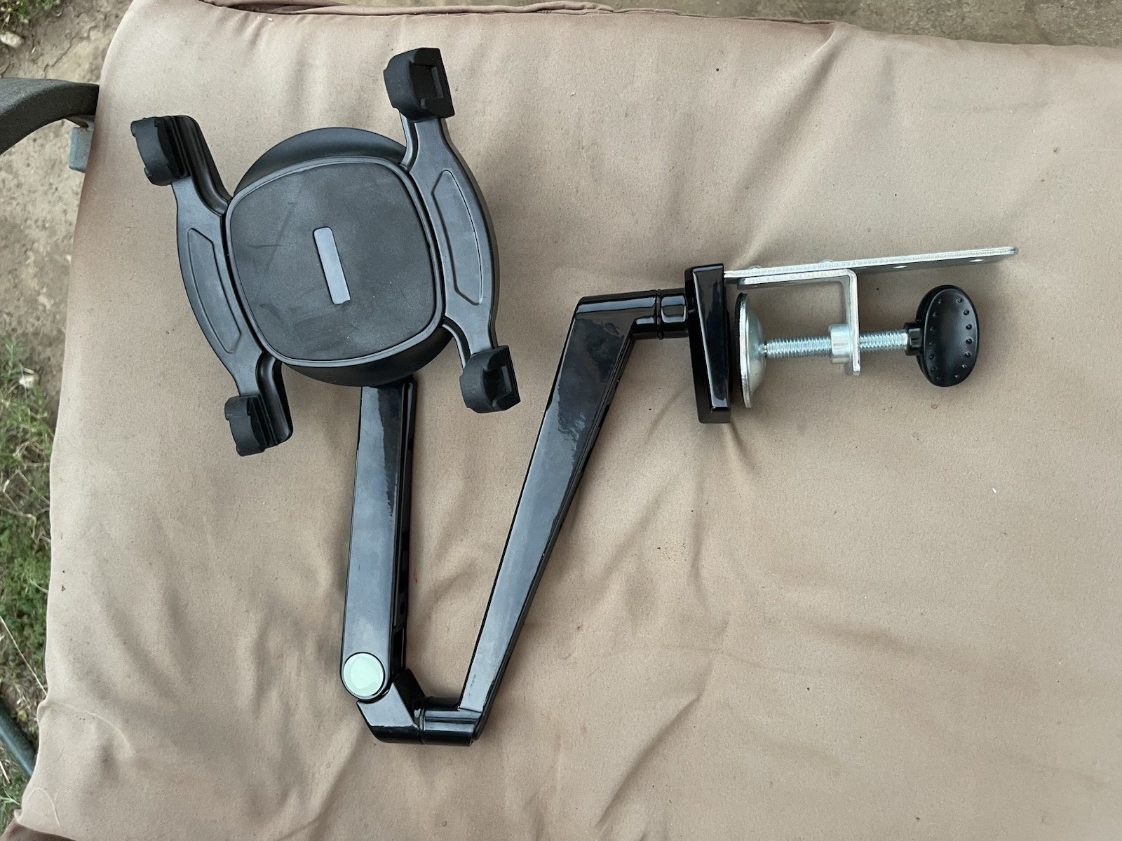 CTA Adjustable Tablet Desk Mount Clamp Holder Stand Universal Black