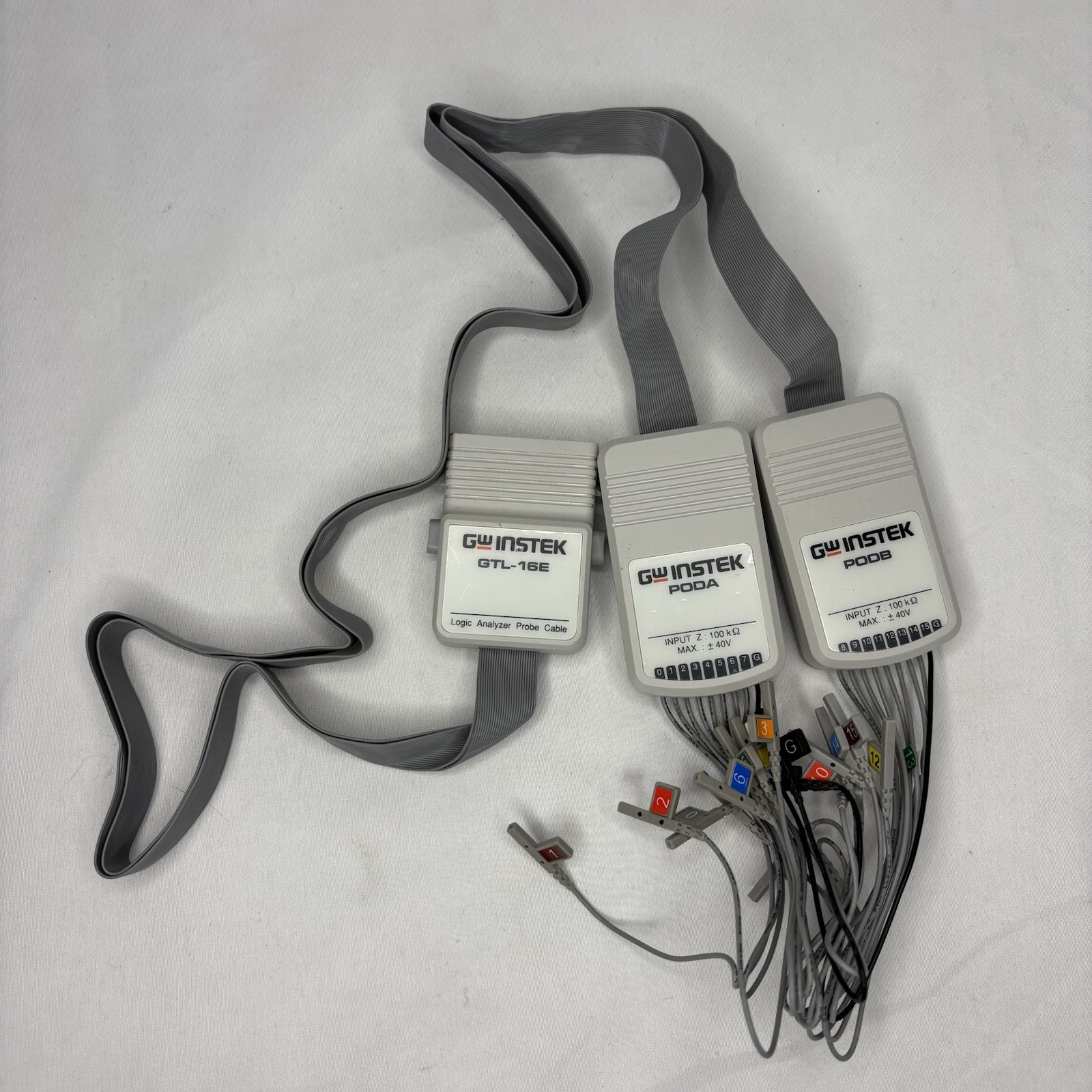 GW Instek GTL-16E Mixed Oscilloscope Data Cable Probe Used