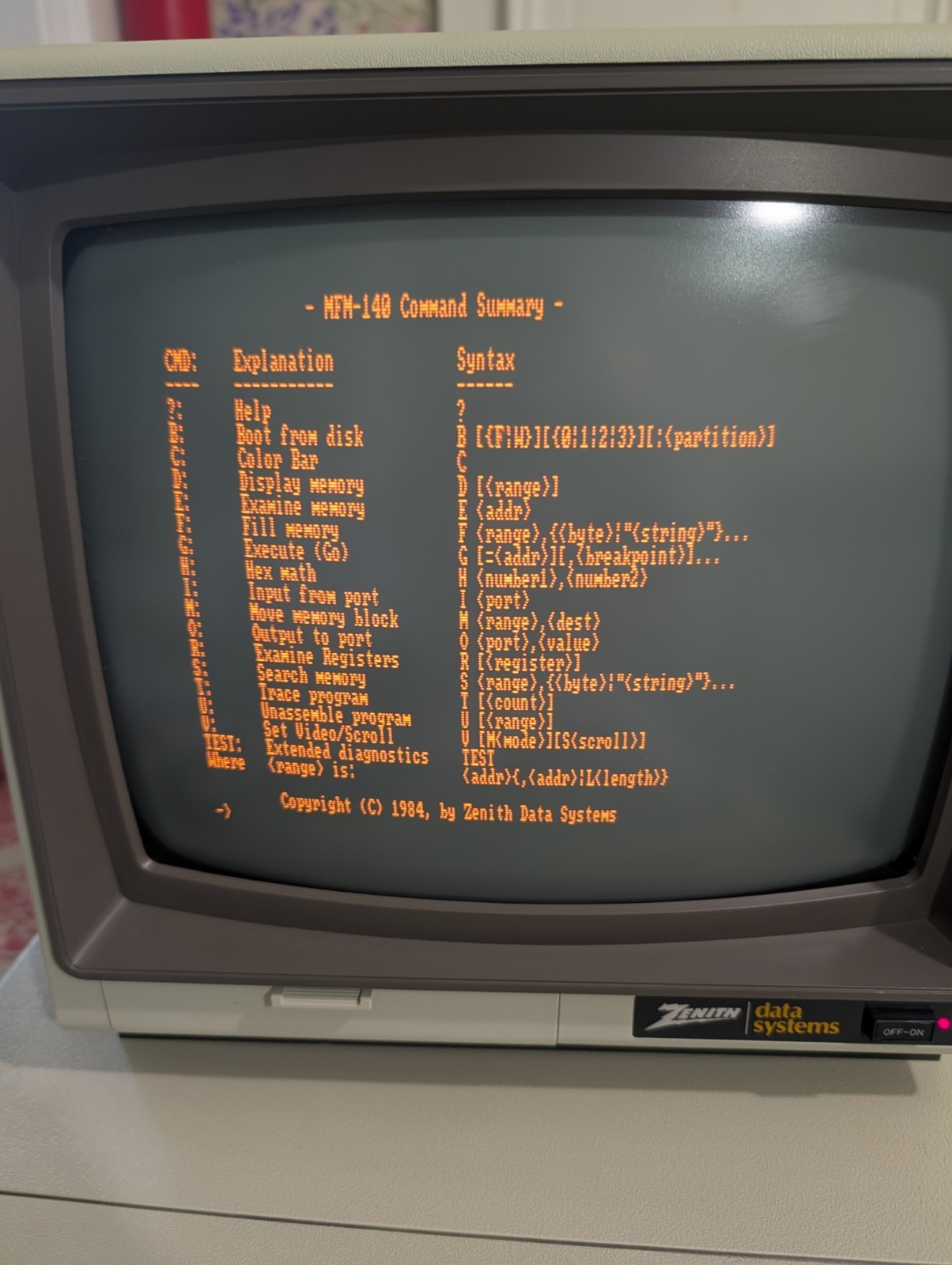 Zenith Data Systems Computer PC DOS ZF-148-42,ZVM-122 A,Original Packaging+