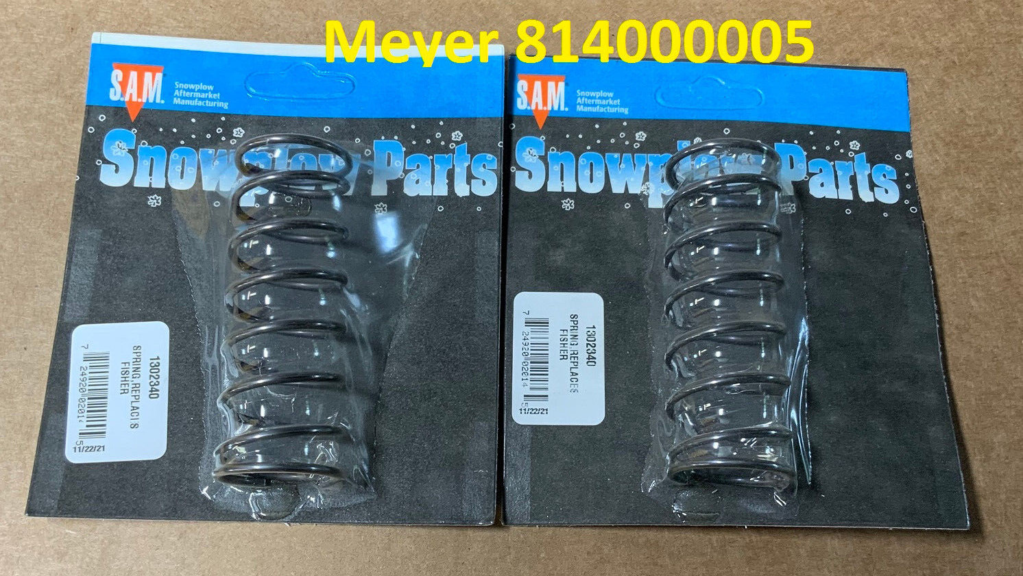 Meyer Diamond Plow Pin Springs 814000005 (PAIR) Fisher Blizzard #821 INC. COTTER