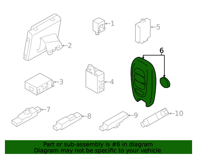 Genuine Subaru Keyless Entry Transmitter 57497AN03A