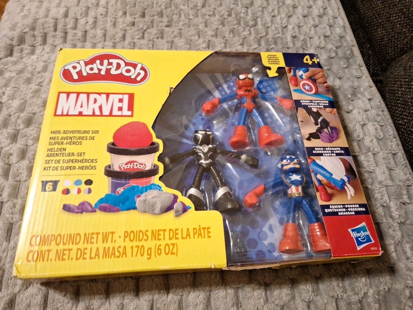 Play-Doh Marvel Hero Adventure Set Black Panther Captain America Spiderman