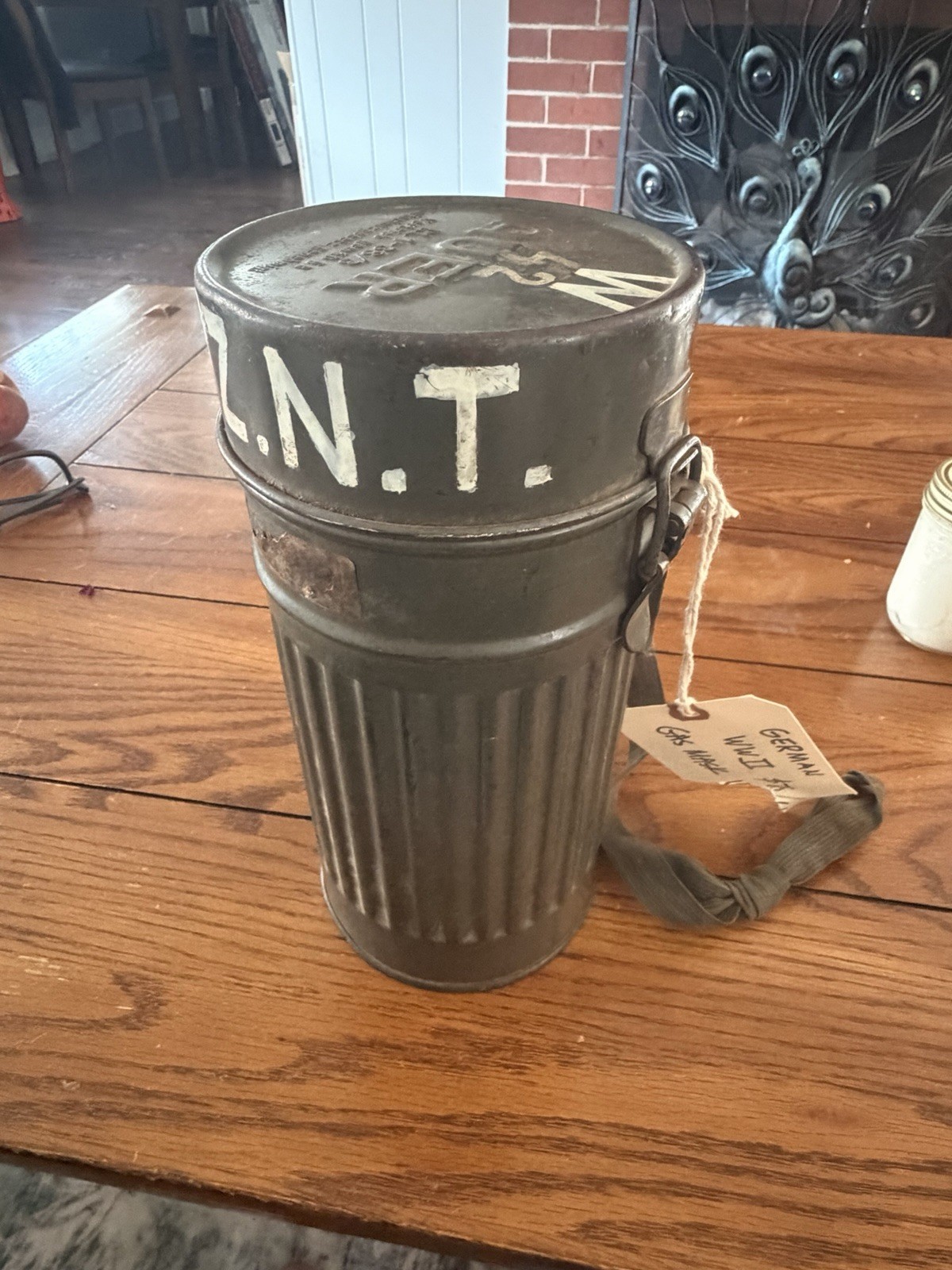 Original WW2 German Gas mask with canister and all straps