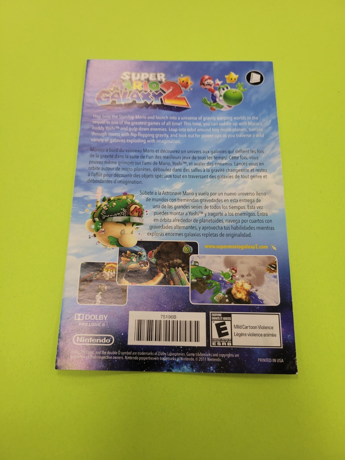 If You Like Super Paper Mario INSERT ONLY Authentic Insert Nintendo Wii