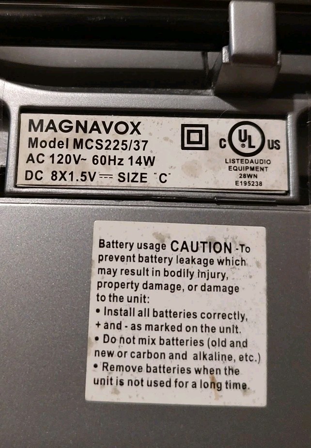 Magnavox MCS225 CD Player Radio Cassette Recorder