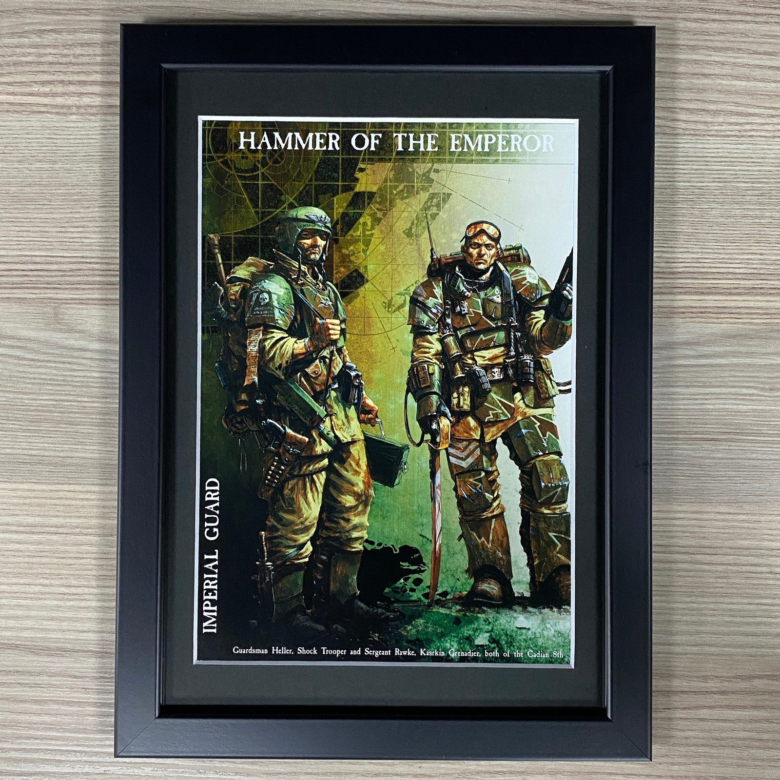 HAMMER OF THE EMPEROR FRAMED ART IMPERIAL GUARD WARHAMMER 40K 40,000