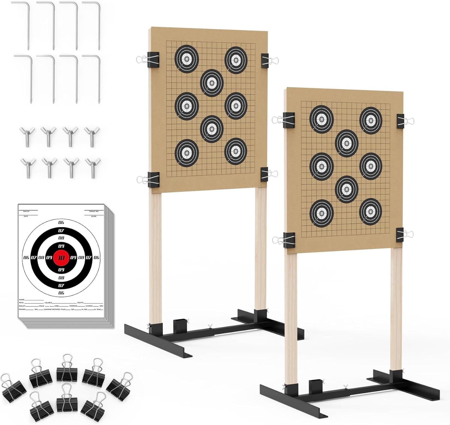 Shooting Target Stand for Outdoors, Paper Holder with Stable...