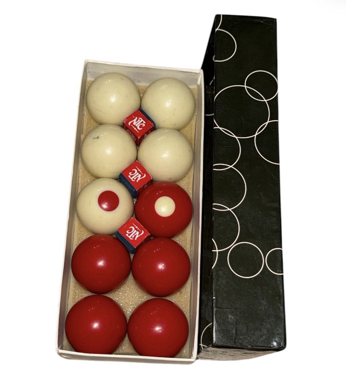 Billiard Training Ball Set with Chalk Complete in Box