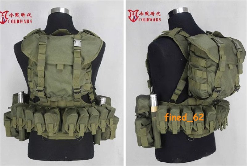 Russian Military Smersh Tactics Combat Chest Vest Green AK+VOG Set Training Gear