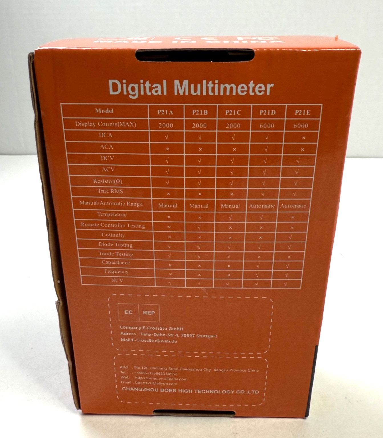 Mufasha P21A Digital Multimeter