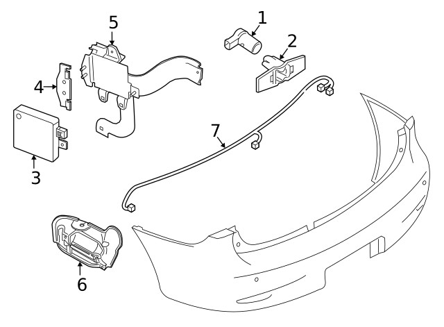Genuine Nissan Blind Spot Detection System Warning Sensor Bracket 28452-6JL0C