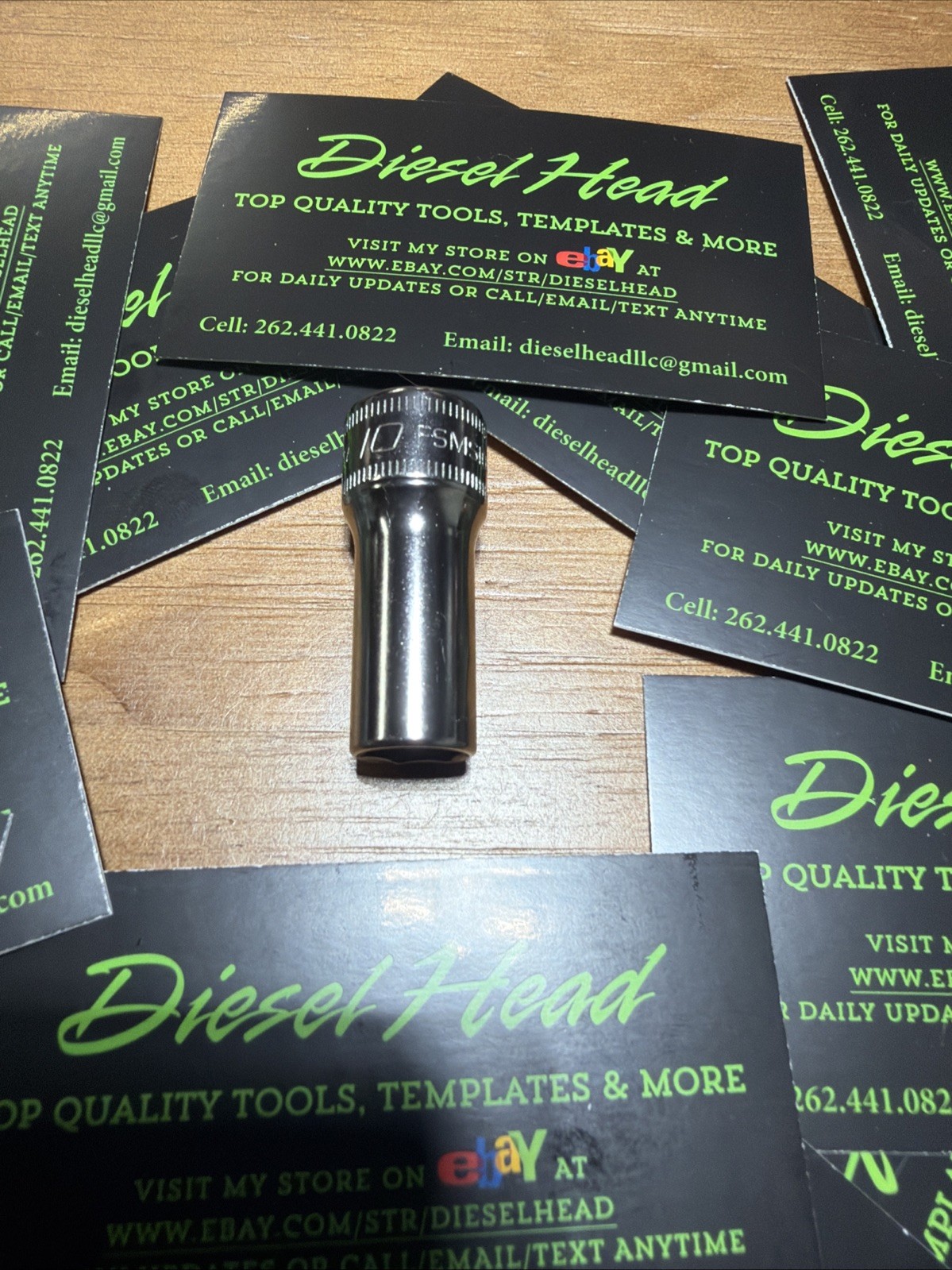 *NEW* Snap On Tools FSMS10 - 10mm 3/8" Dr 6-Pt Metric Semi-Deep Socket FREE SHIP