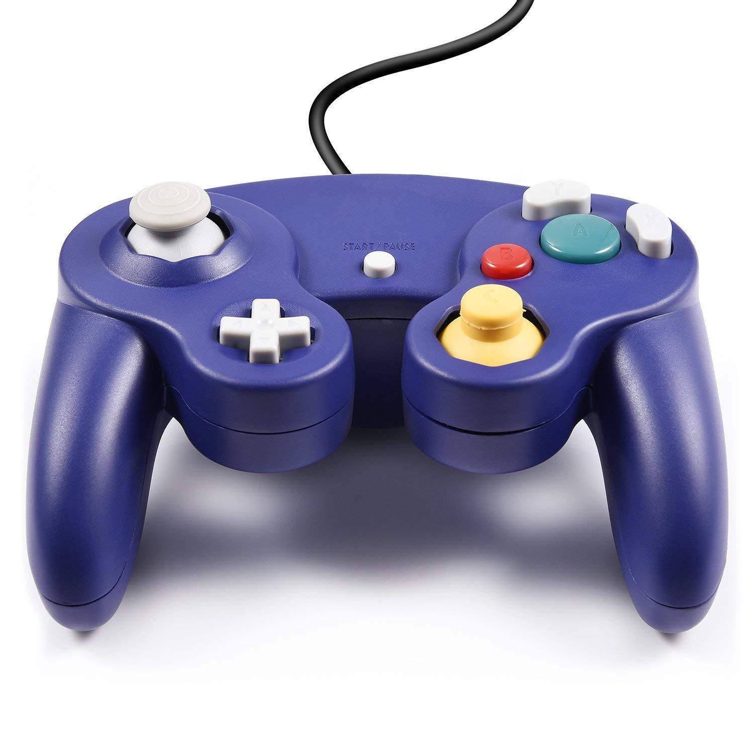 2 Packs Blue Wired Joypad Gamepad Controller For GameCube GC Console
