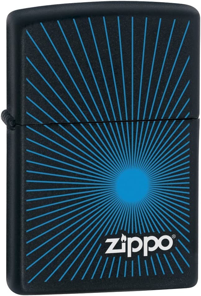 Zippo Starburst Blue Black Matte 24150