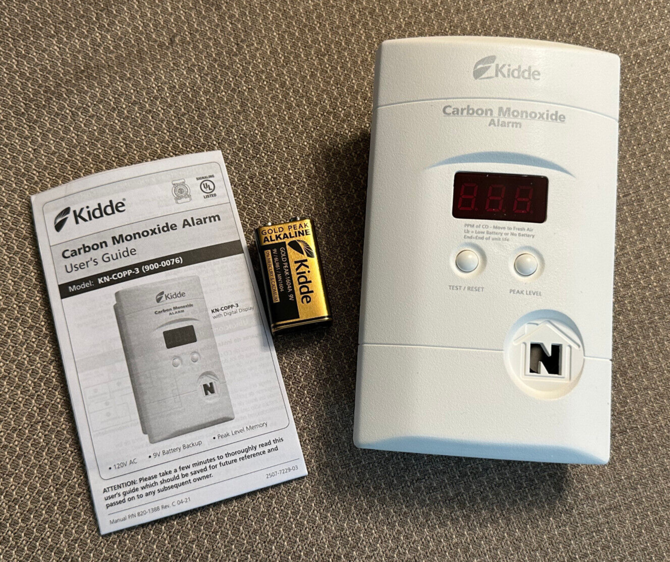 Kidde 21006973 AC Powered Plug-In Carbon Monoxide Alarm (Bulk Packaged)