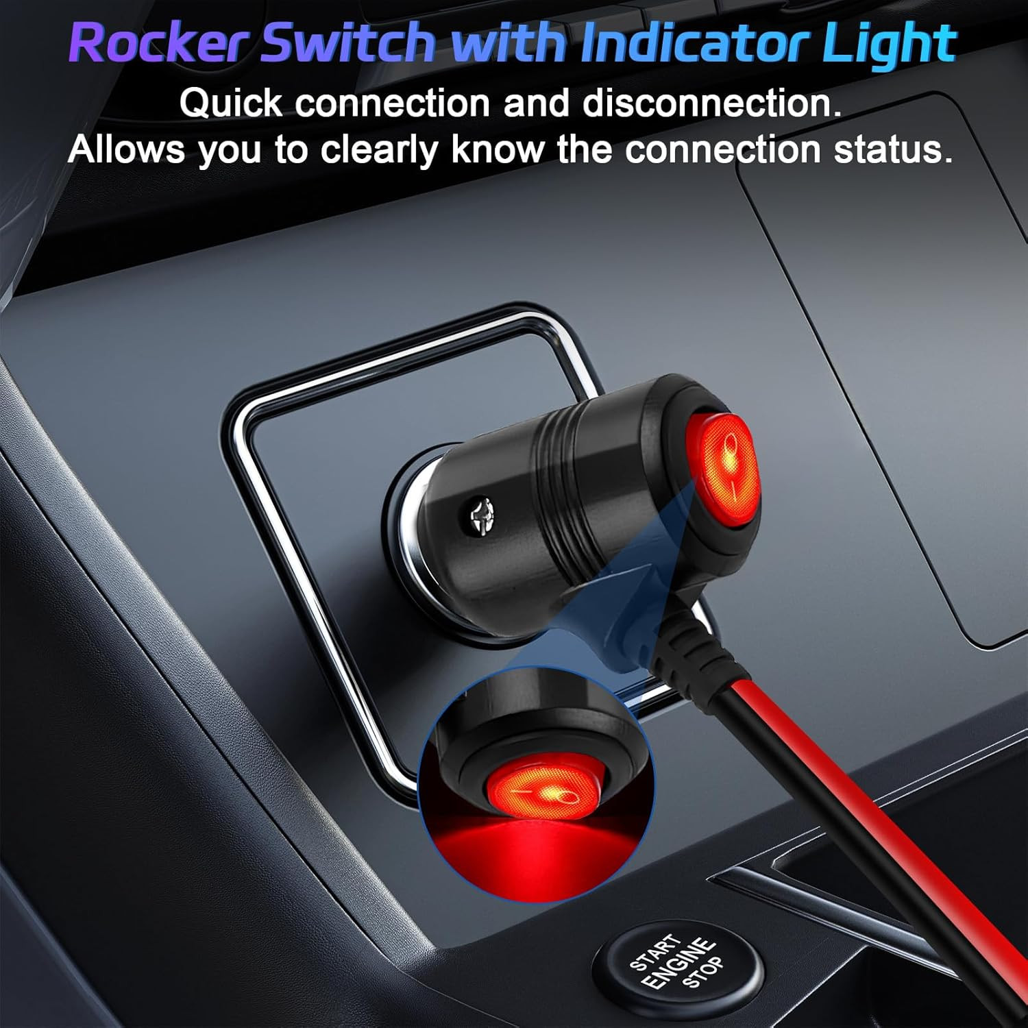 Herfair Car Cigarette Lighter Splitter,2-Socket 1 to 2