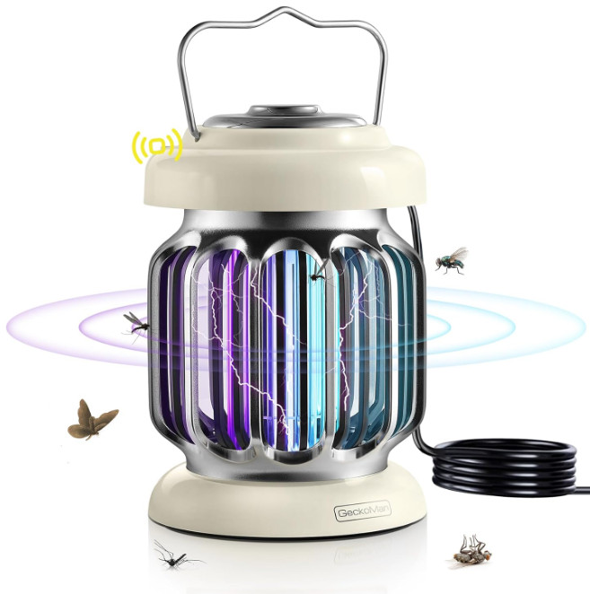 Hybrid Bug Zapper Indoor Outdoor, Dusk-to-Dawn Light Sensor, Mosquito & Fly Trap
