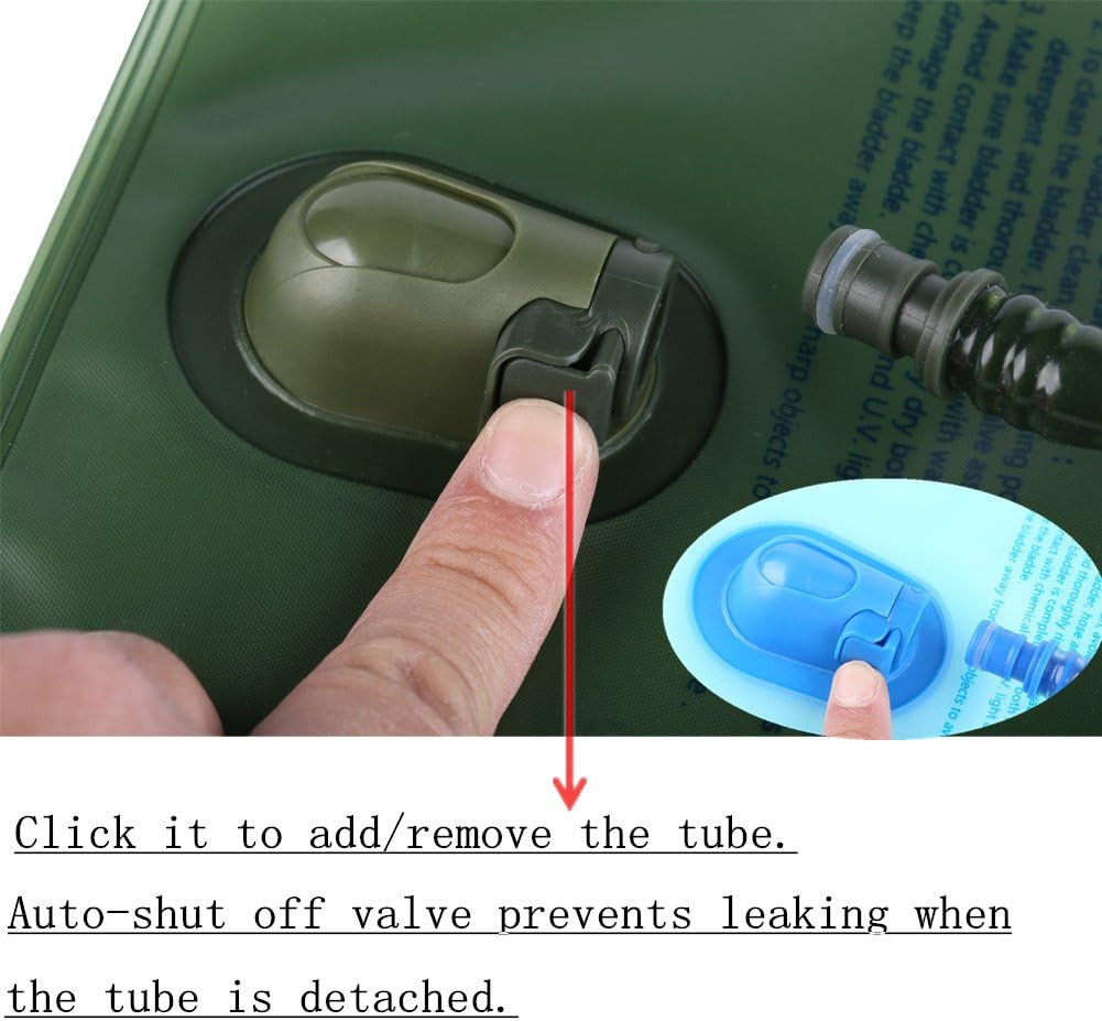 2L Hydration Bladder 2Pk Water Hydration Pack Replacement (Blue+Army Green)