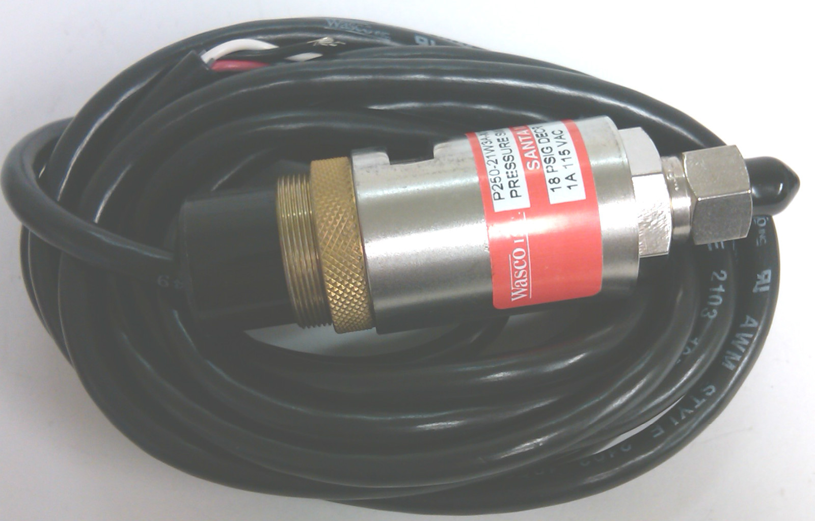 Wasco P250-21W3A-X/1533 Pressure Switch 18PSIG DECR 1 Amp 115 VAC
