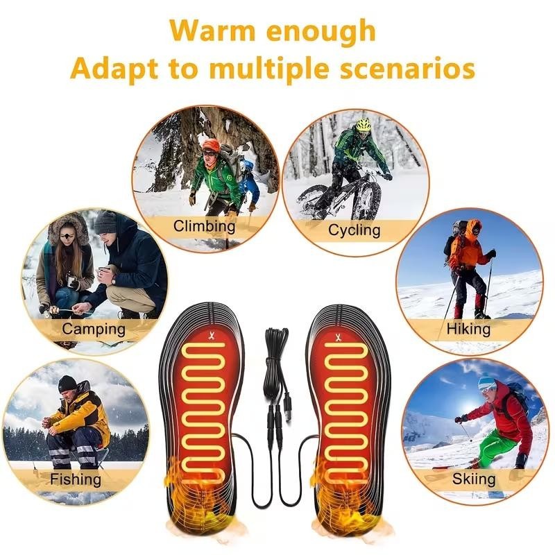 Heated Insole USB Electric Power Thermal for Winter. Boots, Shoes, Sneakers.