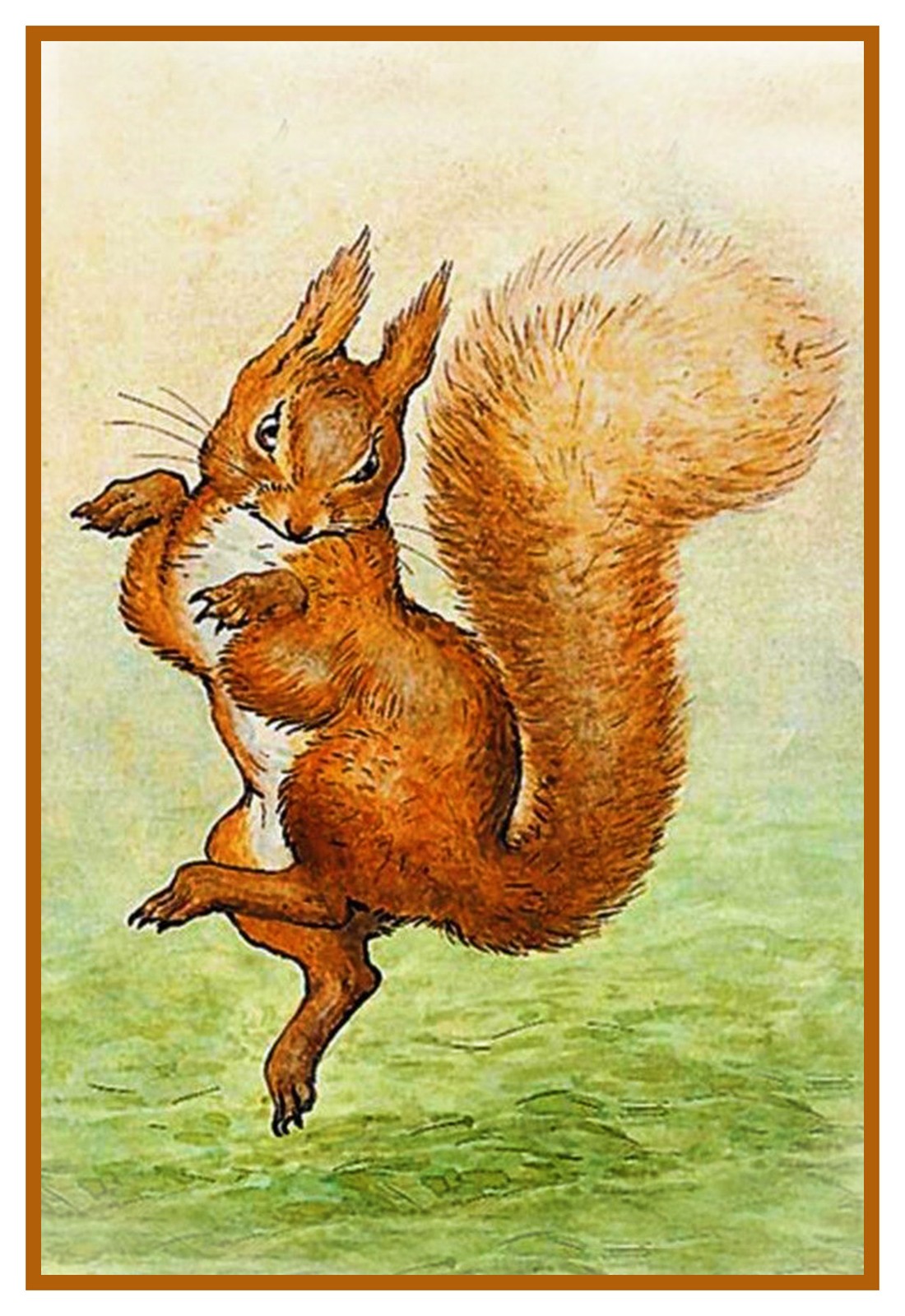 Squirrel Nutkin Beatrix Potter Counted Cross Stitch Chart Pattern