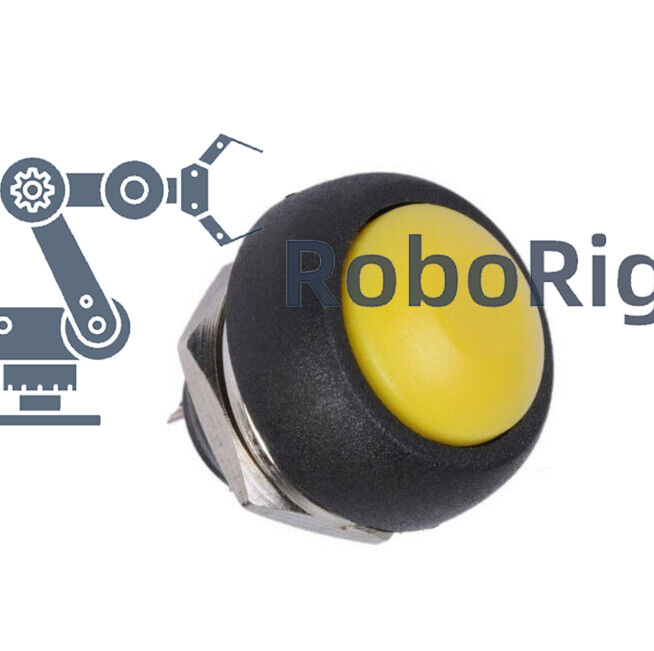 20 Pcs 12mm Waterproof Momentary ON/OFF Push Button Mini Round Switch Yellow