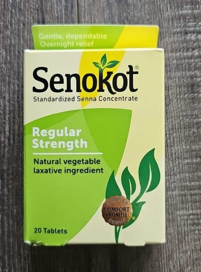 SENOKOT REGULAR STRENGTH NATURAL VEGETABLE LAXATIVE 20 TABLETS EXP 2/25