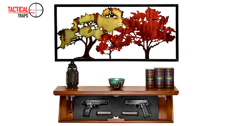 35" New Floating Shelf For Gun Concealment Hidden Safe RFID Lock Home Security!
