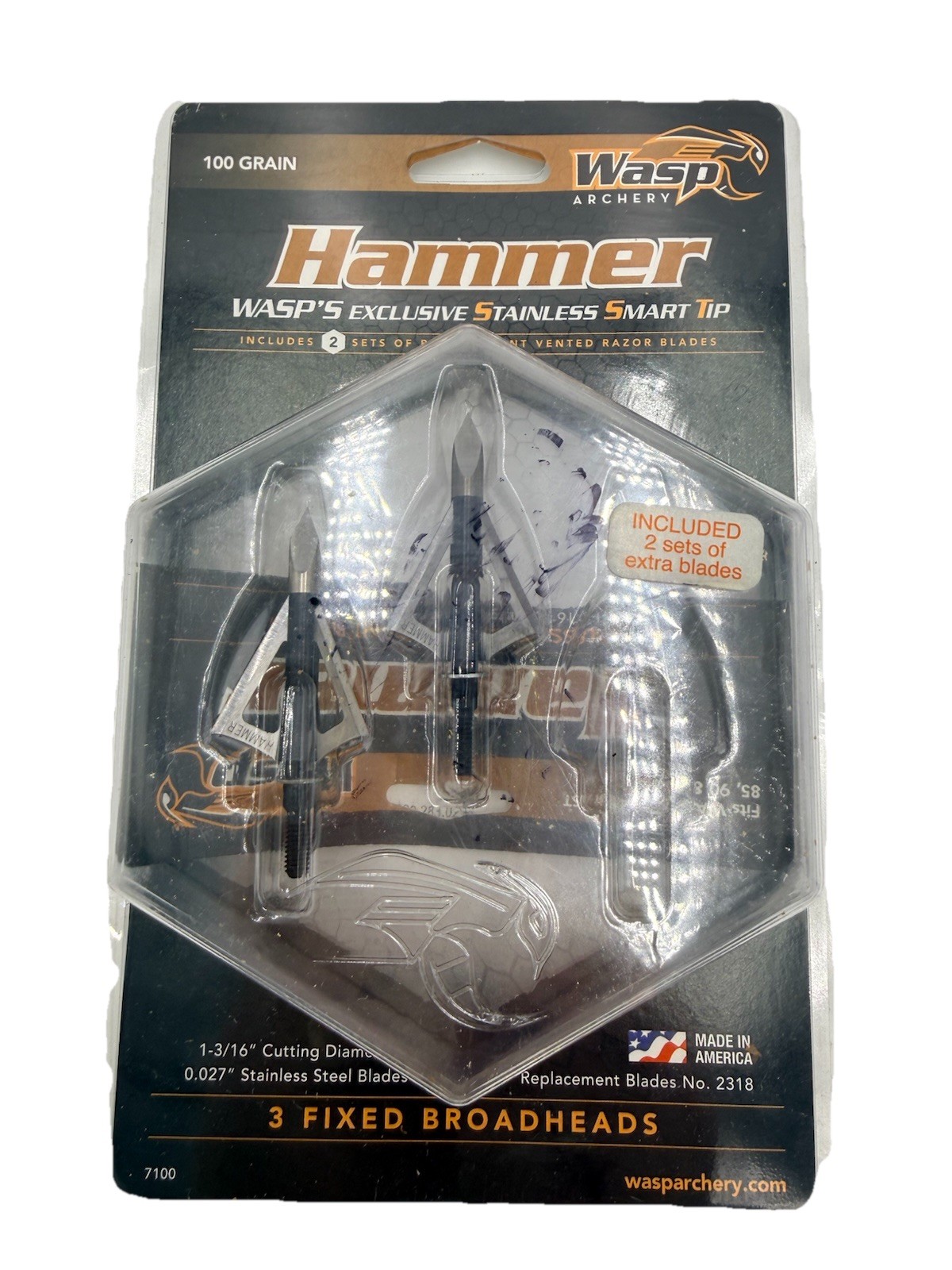 (2) Wasp Hammer SST 100 Grain Broadheads New