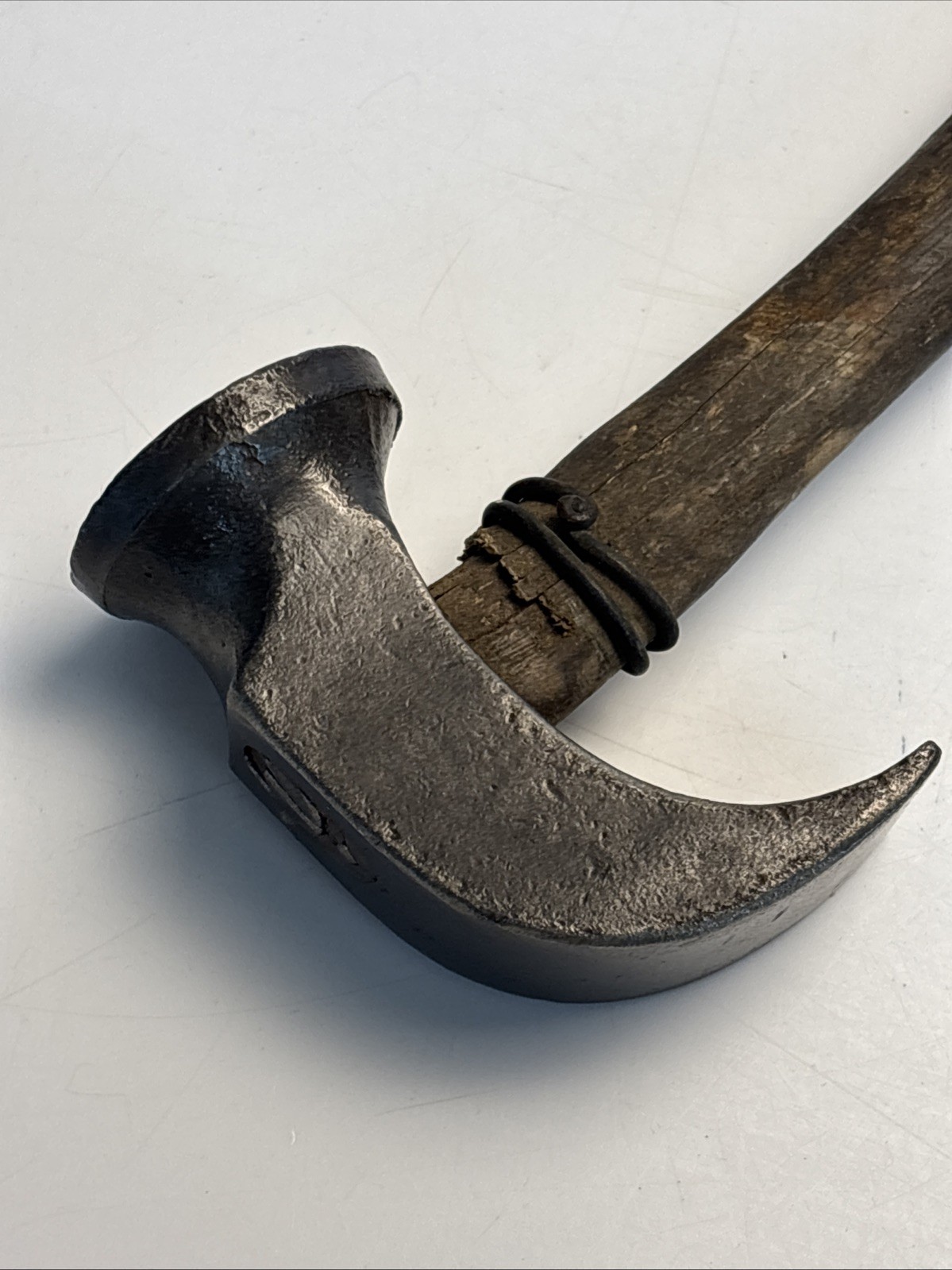 Antique WHITCHER No 3 Cobbler Hammer Solid Steel Boston 9.5”