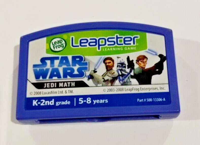 Leap Frog Leapster Star Wars Jedi Math Game Cartridge Only K-2nd Age 5-8